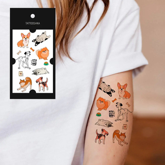 «Тимчасове тату Tattooshka Міні песики (L-62)», бренда Tattooshka - фото №3 - миниатюра