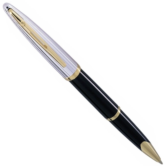  «Ручка-ролер WATERMAN DeLuxe Black Silver (41 200)», бренду Waterman - фото №1 - мініатюра