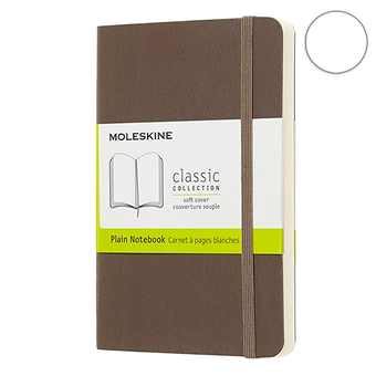  «Блокнот Moleskine Classic маленький нелинованный коричневый (QP613P14)», бренда Moleskine - фото №2 - миниатюра