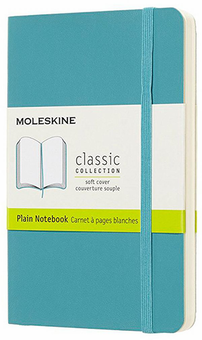  «Блокнот Moleskine Classic маленький нелинованный океанский синий (QP613B35)», бренда Moleskine - фото №1 - миниатюра