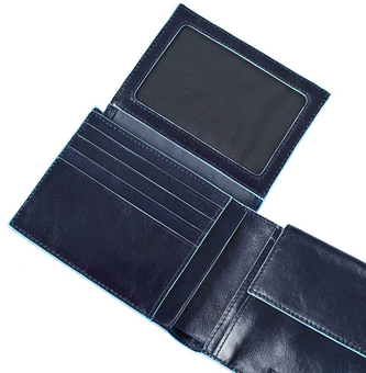  «Портмоне Piquadro Blue Square мужское темно-синее (PU1392B2_BLU2)», бренда Piquadro - фото №4 - миниатюра
