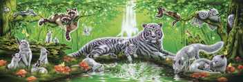  «Пазл-панорама Step Puzzle Біля водоспаду 1000 елементів (79405)», бренду Step Puzzle - фото №2 - мініатюра