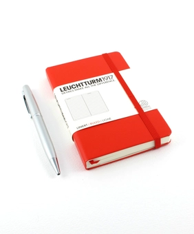  «Карманная записная книжка Leuchtturm1917 клетка красная (332077)», бренда Leuchtturm1917 - фото №1 - миниатюра
