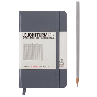  «Карманная записная книжка Leuchtturm1917 клетка серая (344777)», бренда Leuchtturm1917 - фото №2 - миниатюра
