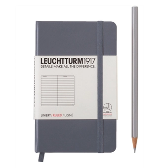  «Карманная записная книжка Leuchtturm1917 линейка серая (344775)», бренда Leuchtturm1917 - фото №2 - миниатюра