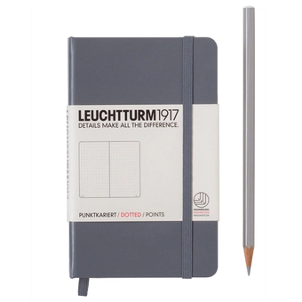  «Карманная записная книжка Leuchtturm1917 точки серая (344778)», бренда Leuchtturm1917 - фото №2 - миниатюра