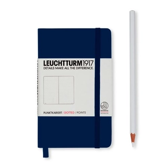  «Карманная записная книжка Leuchtturm1917 точки темно-синяя (342921)», бренда Leuchtturm1917 - фото №2 - миниатюра