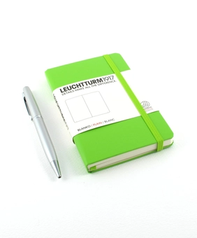  «Карманная записная книжка Leuchtturm1917 чистые листы лайм (338740)», бренда Leuchtturm1917 - фото №1 - миниатюра