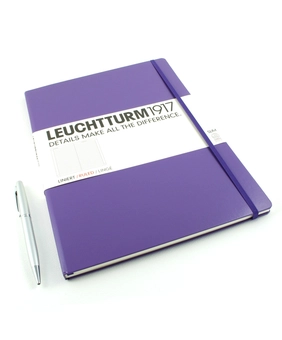  «Записная книжка Leuchtturm1917 Master Slim клетка лаванда (340938)», бренда Leuchtturm1917 - фото №1 - миниатюра
