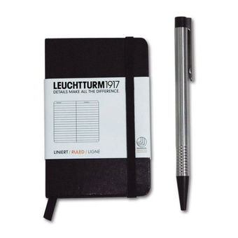  «Нотатник Leuchtturm1917 Міні лінійка чорна (343561)», бренду Leuchtturm1917 - фото №1 - мініатюра