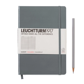  «Записная книжка Leuchtturm1917 Medium клетка серая (344783)», бренда Leuchtturm1917 - фото №1 - миниатюра