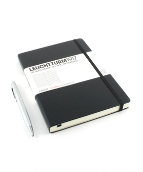  «Записная книжка LEUCHTTURM1917 Medium чистые листы черная (311333)», бренда Leuchtturm1917 - фото №1 - миниатюра