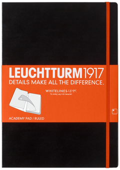  «Записная книжка с отрывными листами LEUCHTTURM1917 Whitelines Link А4 в линию черная (345313)», бренда Leuchtturm1917 - фото №1 - миниатюра