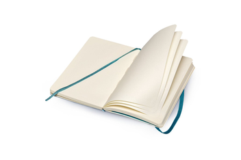  «Карманная записная книжка Moleskine Classic Soft нелинованная бирюзовая (QP613B6#9788867323593)», бренда Moleskine - фото №5 - миниатюра