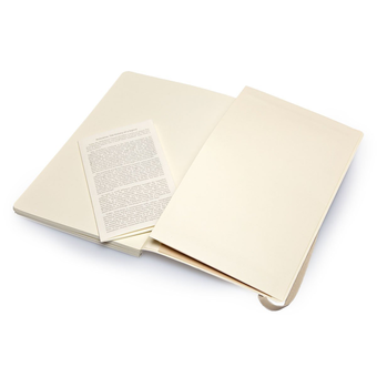 «Записная книжка Moleskine Classic Soft нелинованная бежевая (QP618G4)», бренда Moleskine - фото №3 - миниатюра