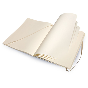 «Записная книжка Moleskine Classic Soft нелинованная 19х25 см бежевая (QP623G4#9788867323821)», бренда Moleskine - фото №5 - миниатюра