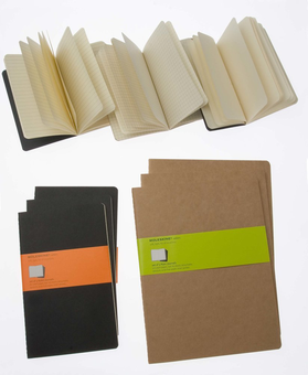  «3 карманных журнала для записей Moleskine Cahier Черные в клетку комплект из 3 молескинов (9788883704901#QP312F)», бренда Moleskine - фото №4 - миниатюра