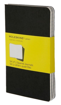  «3 карманных журнала для записей Moleskine Cahier Черные в клетку комплект из 3 молескинов (9788883704901#QP312F)», бренда Moleskine - фото №1 - миниатюра