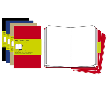 «3 журнала для записей Moleskine Cahier Бордовые нелинованные (978-88-6293-103-8)», бренда Moleskine - фото №4 - миниатюра