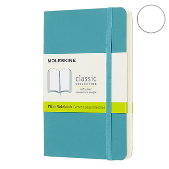  «Блокнот Moleskine Classic маленький нелинованный океанский синий (QP613B35)», бренда Moleskine - фото №2 - миниатюра