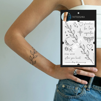 «Тимчасове тату Tattooshka FREEDOM LOVE (LB-100)», бренда Tattooshka - фото №2 - миниатюра