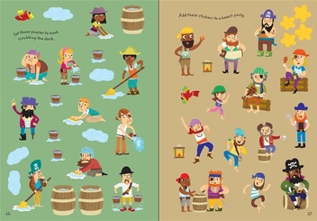 Бумажная книга «1000 Pirate Stickers», автор Люси Боумэн - фото №5 - миниатюра