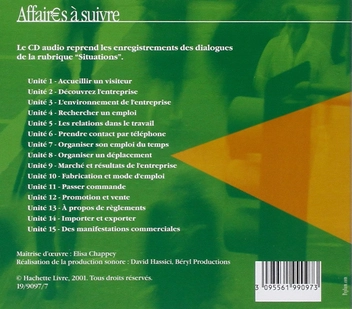 Бумажная книга «Affaires a Suivre CD Audio Eleve (CD-ROM)», автор Анатоль Блумфилд - фото №2 - миниатюра