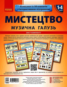 Паперова книга «Мистецтво. Музична галузь. Комплект плакатів. 1-4 класи» - фото №1 - мініатюра