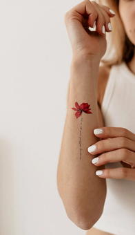 «Тимчасове тату Tattooshka Кольорові лотоси (QC-656)», бренда Tattooshka - фото №4 - миниатюра