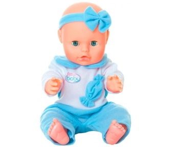  «Пупс Play Baby 32 см в голубом комбинезоне (32001)», бренда Play Baby - фото №2 - миниатюра
