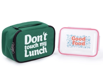 «Термо-сумка для ланча Just Cover Ланч бэг Don't Touch My Lunch зеленый mini (4823087001823)», бренда Just Cover - фото №3 - миниатюра