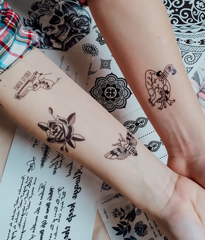 «Тимчасове тату Tattooshka Брутальність (HB-587)», бренда Tattooshka - фото №4 - миниатюра