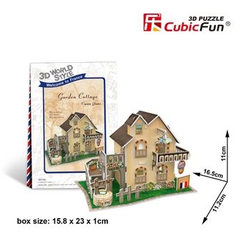  «3D пазл CubicFun Коттедж серии Франция (W3118h)», бренда Cubic Fun - фото №1 - миниатюра