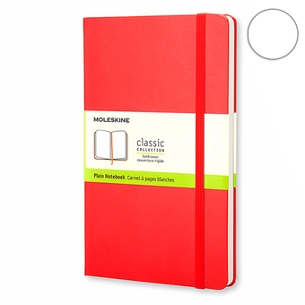  «Блокнот Moleskine Classic средний нелинованный красный (QP062F2)», бренда Moleskine - фото №2 - миниатюра