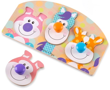  «Первый формовой пазл Melissa&Doug Животные фермы (MD13440)», бренда Melissa & Doug - фото №1 - миниатюра