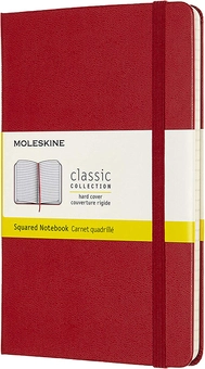  «Блокнот Moleskine Classic Medium Клетка Красный (QP051F2)», бренда Moleskine - фото №1 - миниатюра