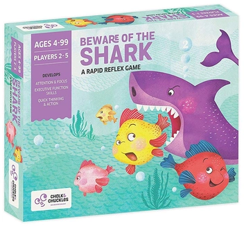  «Настольная игра Chalk & Chuckles Beware of the Shark  (CCPPL029)», бренда Chalk & Chuckles - фото №1 - миниатюра