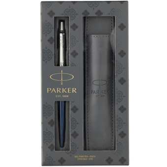 «Шариковая ручка Parker Jotter 17 Royal Blue CT BP (+чехол) (16 332b17)», бренда Parker - фото №7 - миниатюра