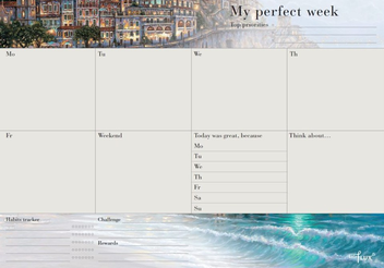 «Еженедельник LifeFLUX Weekly planner My perfect day Вдохновляющий (LFWEUPSW005)», бренда LifeFLUX - фото №1 - миниатюра