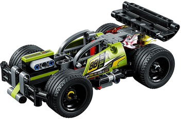  «Конструктор LEGO Technic Зелений автомобіль для перегонів135 деталей (42072)», бренду LEGO - фото №2 - мініатюра