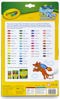  «Набор для творчества Crayola 50 тонких смываемых фломастеров (58-5050)», бренда Crayola - фото №3 - миниатюра