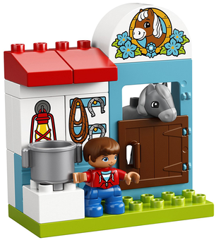  «Конструктор LEGO DUPLO Конюшня поні на фермі 59 деталей (10868)», бренду LEGO - фото №3 - мініатюра