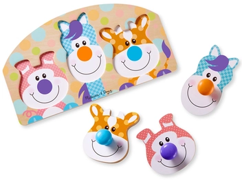  «Первый формовой пазл Melissa&Doug Животные фермы (MD13440)», бренда Melissa & Doug - фото №3 - миниатюра