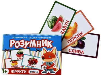  «Игра Strateg Маленький розумник Фрукты (409)», бренда Strateg - фото №2 - миниатюра
