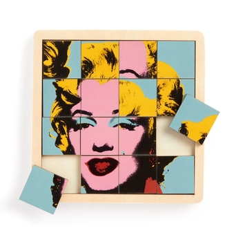 «Пазл-головоломка Galison Andy Warhol Marilyn 2-in-1 Sliding Wood Puzzle», бренда Galison - фото №4 - миниатюра