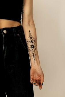 «Тимчасове тату Tattooshka Мандала - лотос (QC-911)», бренда Tattooshka - фото №4 - миниатюра