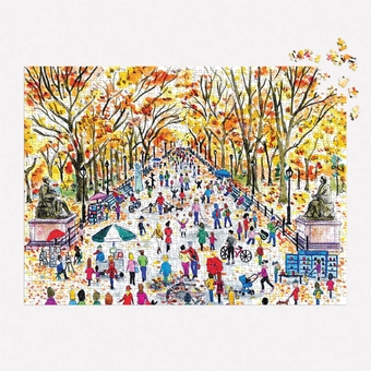  «Пазл Galison Michael Storrings Fall in Central Park 1000 Piece Puzzle», бренда Galison - фото №4 - миниатюра