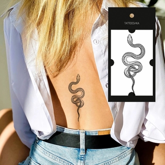  «Тимчасове тату Tattooshka Змія (L-5)», бренда Tattooshka - фото №4 - миниатюра