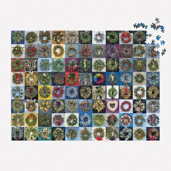  «Пазл Galison Handmade Wreaths by James Ogilvy 1000 ел.», бренда Galison - фото №4 - миниатюра