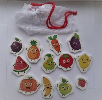 «Ігри для купання Мій успіх+ Буль-буль іграшки. Фрукти та овочі (200000016У)», брендов Мій успіх+, Ранок. Наочні посібники, Ранок - фото №4 - миниатюра